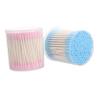 Didiseaon 400pcs Double Tipped Cotton Swabs for Makeup Tattooing Soft Cosmetic Applicators for Ear Cleaning Use Blue and Pink Paper Sticks view 1