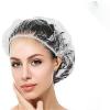 100PCS Disposable Shower Caps, Waterproof Transparent Plastic Elastic Shower Caps, Thick Plastic Hair Care Caps, Household, Spa, Hotel and Hairdressing, Travel Transparent Shower Caps. view 1