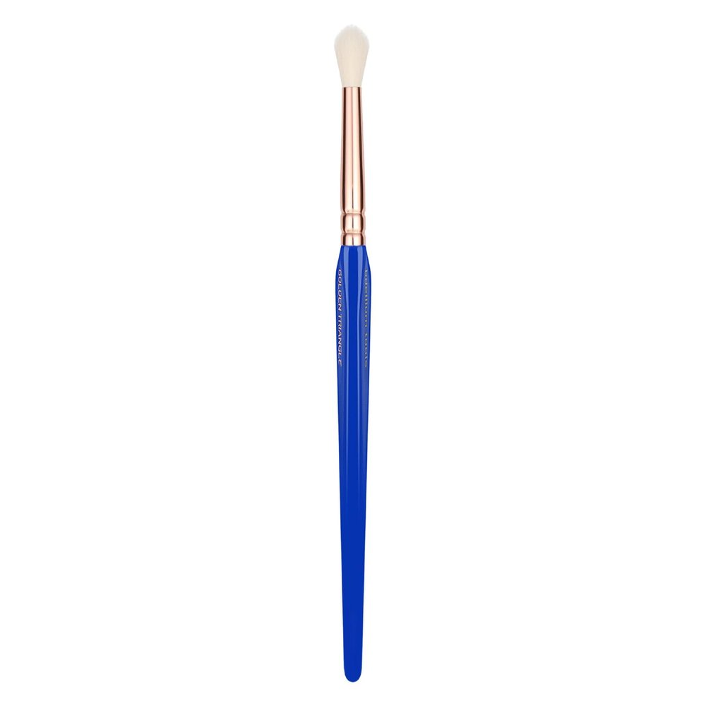 Bdellium Tools Professional Makeup Brush - Golden Triangle 753 Tiny Tapered Blender - With All-Vegan Synthetic Fibers, For Crafting Detailed Eye Looks (Blue, 1pc)