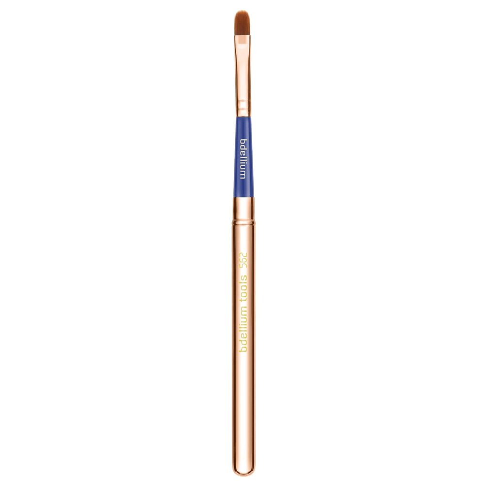 Bdellium Tools Professional Makeup Brush - Golden Triangle 562 Long Cap Lip - With All-Vegan Synthetic Fibers, For Achieving Perfectly Defined Lip Lines (Blue, 1pc)