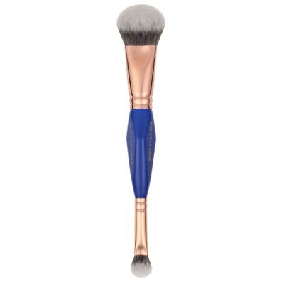 Bdellium Tools Professional Makeup Brush - Golden Triangle 969 Double-ended BDHD Phase II/Phase III - With All-Vegan Synthetic Fibers, For Versatile Application and Blending (Blue, 1pc)