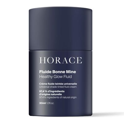 HORACE Healthy Glow Fluid for Men Tinted Fluid Cream Universal Shade for All Skin Types 97% Organic & Natural Ingredients No Parabens, Silicones, or Mineral Oils 30 ml