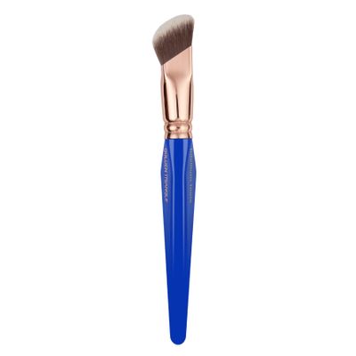 Bdellium Tools Professional Makeup Brush - Golden Triangle 967 Soft Square Foundation - With All-Vegan Synthetic Fibers, For Creating a Flawless Complextion (Blue, 1pc)