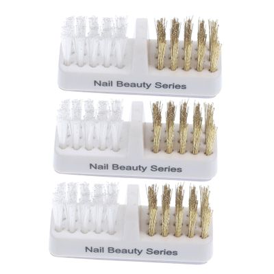 NULYLU 3pcs Nail Art Drill Bit Cleaning Brush Manicure Brush for Nail Drill Polish Clean up
