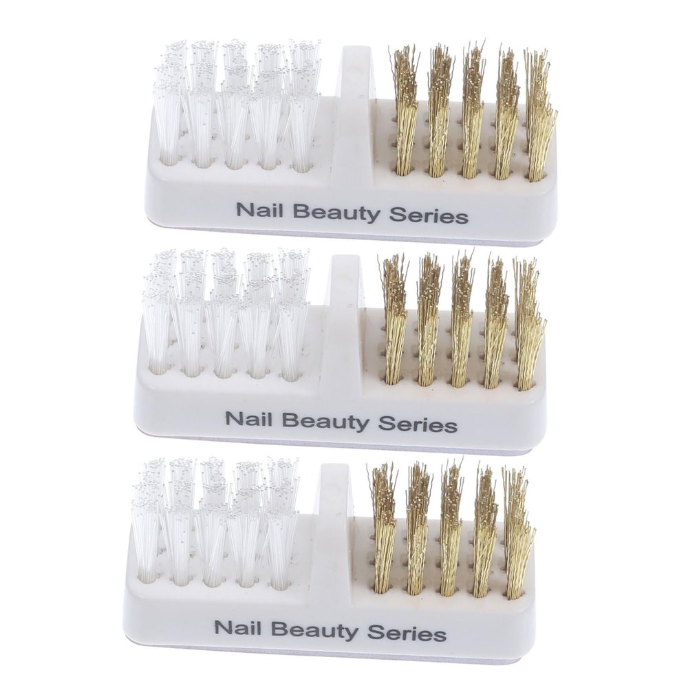 NULYLU 3pcs Nail Art Drill Bit Cleaning Brush Manicure Brush for Nail Drill Polish Clean up