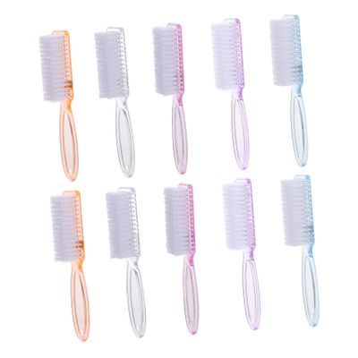 Mikinona 10pcs Fingernail Cleaning Brushes Handle Non-skid Grip Nail Scrub Brush Soft Bristles for Gentle Cleaning for Hands Feet and Nail