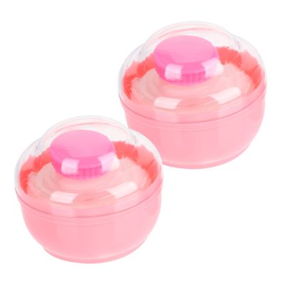 BIUDECO 2pcs Body Powder Puff Box Travel Powder Container for Boys and Girls Adults