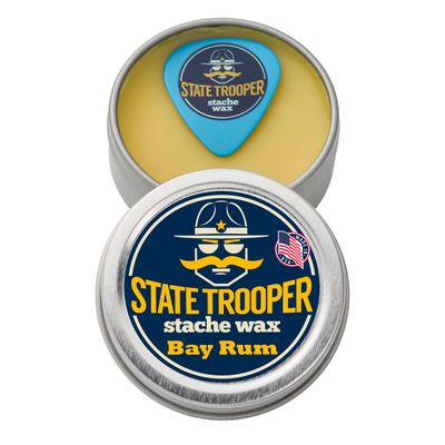 Mustache Wax - Medium Hold - Bay Rum Scent - One Ounce Tin