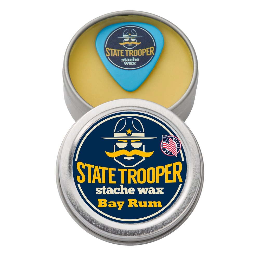 Mustache Wax - Medium Hold - Bay Rum Scent - One Ounce Tin