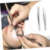 Baluue False Lash Applicator Tool Stainless Steel Tweezers for Women Eyelash Makeup Tool Lash Clip Tweezers for Women view 4