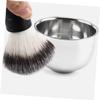 NOLITOY 2pcs Men Hair Shaving Tool Stainless Steel Shaving Kit Brush Mug Beard Shaper Easy to Clean view 4