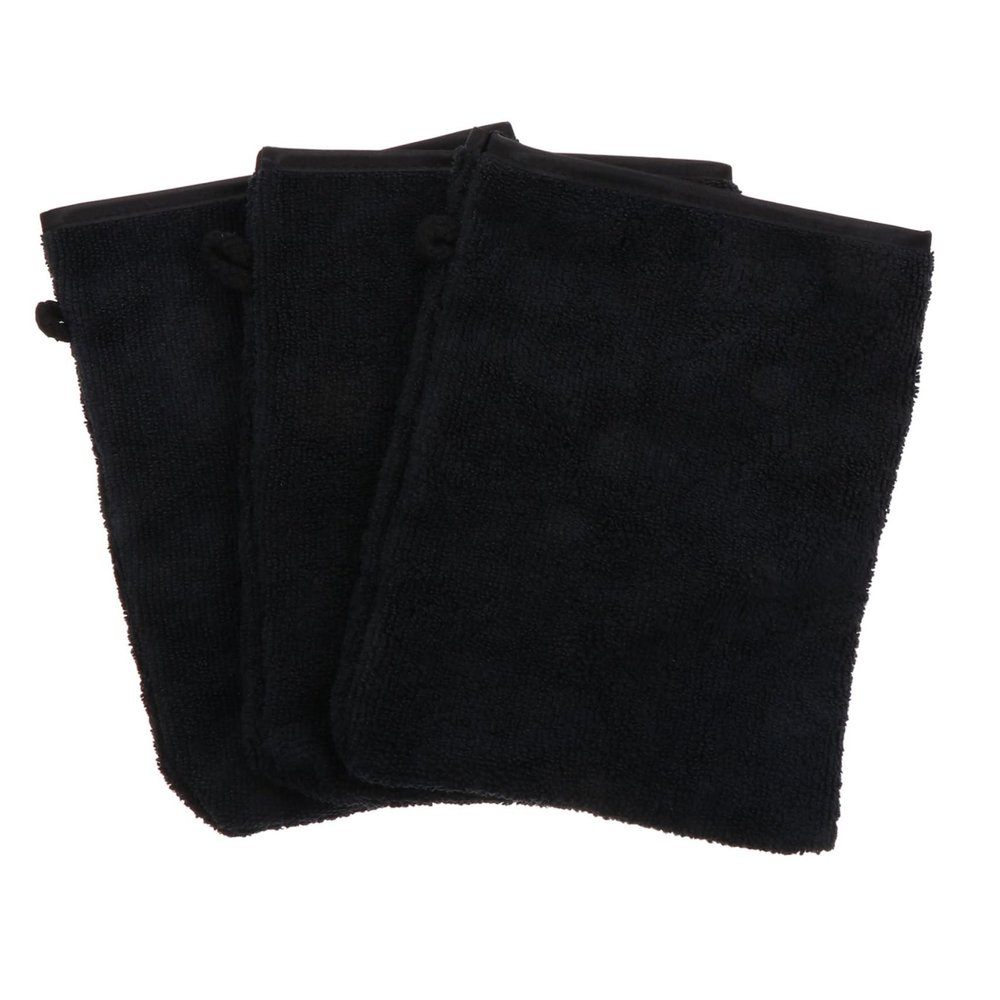 Baluue 3pcs Makeup Gloves Facial Cleaning Mitts for Skin Care Reusable and Washable for Daily Use Shower and Makeup Removal
