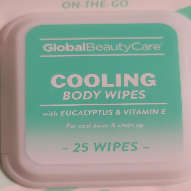 GlobalBeautyCare Cooling Body Wipes with Eucalyptus & Vitamin E, 25 Wipes