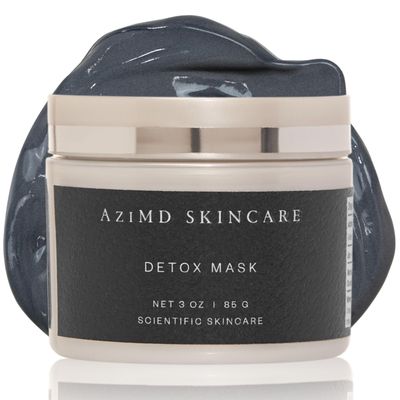AziMD Skincare Detoxifying Face Mask with 10% Sulfur, Kaolin Clay, Charcoal for Acne, Rosacea Prone Skin, 3 oz