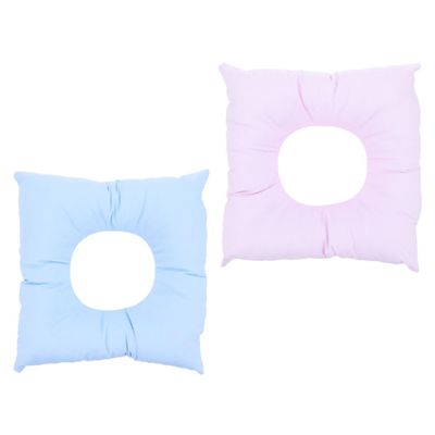Baluue 2pcs Face down Spa Pillow Neck Head Pillow for Travel Body Relaxation Cut-out Cotton Material