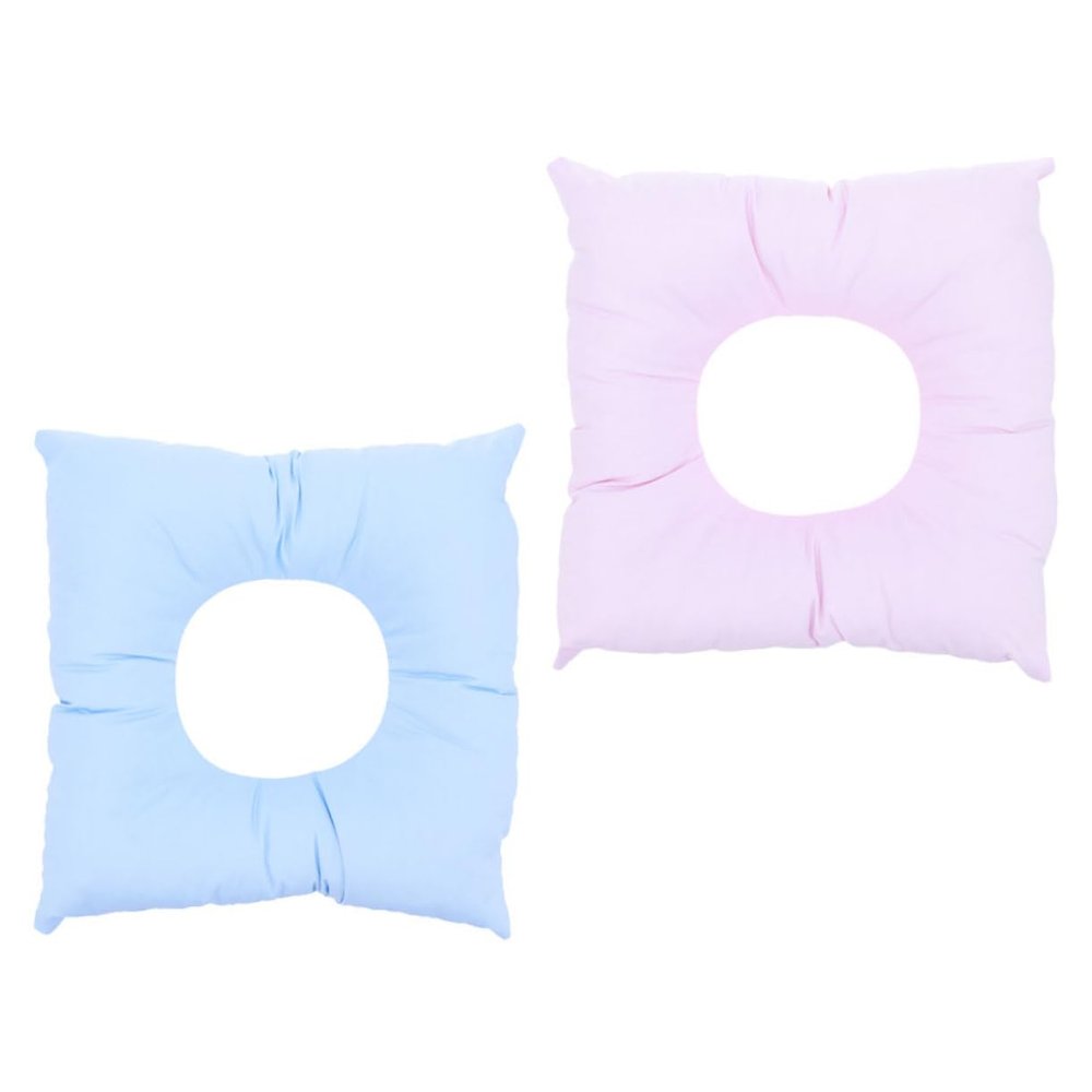 Baluue 2pcs Face down Spa Pillow Neck Head Pillow for Travel Body Relaxation Cut-out Cotton Material