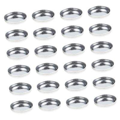 BIUDECO 30pcs Empty Round Metal Pans for Diy Cosmetics Versatile Makeup Accessory for Eyeshadow Blusher Highlighter Lightweight and Portable Aluminum Containers