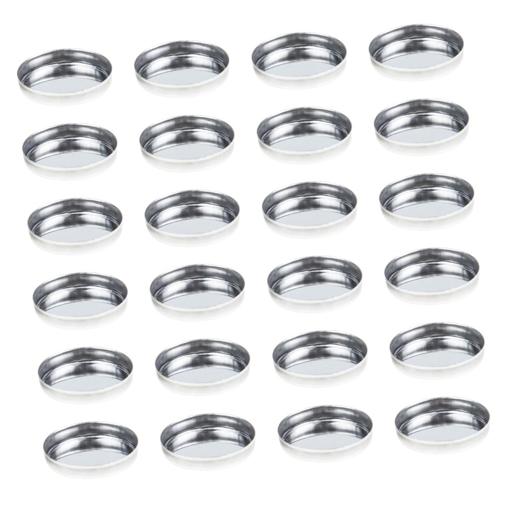 BIUDECO 30pcs Empty Round Metal Pans for Diy Cosmetics Versatile Makeup Accessory for Eyeshadow Blusher Highlighter Lightweight and Portable Aluminum Containers