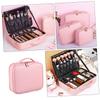 Baluue Adjustable Makeup Bag Travel Cosmetics Case with Hand Strap Pu Leather Organizer for Beauty Tools view 3