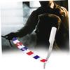 IWOWHERO Red Blue White Stripe Manual Beard Razor for Salon and Eyebrow Grooming Traditional Shaving Tool Without Blades Safe and Comfortable Design for Men view 2