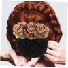 Beatifufu 3pcs Flower Hair Bun Covers Fabric Hair Nets Floral Design for Women for Casual and Formal Occasions for Dancers and Performers view 2