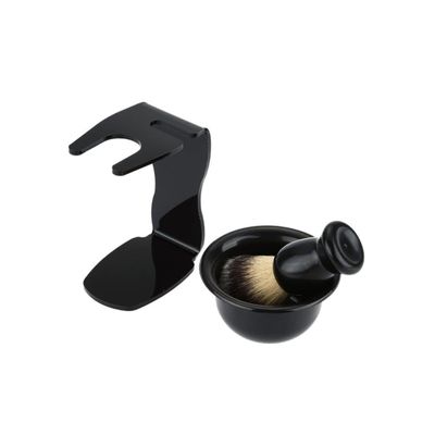 NOLITOY Nylon Shaving Tools Set Shaving Brush Acrylic Stand and Sleek Soap Bowl for Men Grooming Needs -resistant and Easy to Organize