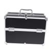 Baluue Handheld Makeup Train Case Organizer for Travel Portable Cosmetics Box Shoulder Strap and Material Black view 1