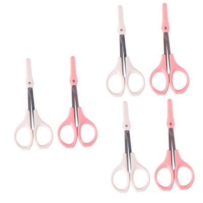NOLITOY 6pcs Professional Beauty Scissors High Precision Eyelash Brow Trimmer Easy to Use