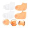 SKISUNO 2pairs Moisturizing Exfoliating Socks for Cracked Feet Reusable Spa Socks for Women Hydrating Elastic Foot Care Lotion White Skin Tone s view 2