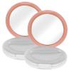 Outanaya 2pcs Portable Ultra Thin Loose Powder Case with Mirror and Puff Makeup Container for Women for Blush Glitter and Cosmetics Storage view 1