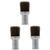 SOESFOUFU 3pcs Salon Hair Duster Brush for Hair Removal and Cleaning Hairdressing Tool for Barbers and Salons Silver Neck Duster Brush for Shaving and Cutting view 1