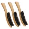 NOLITOY 3pcs Firm Boar Bristle Beard Brush for Men's Beard Mustache Random Style view 1