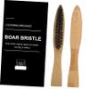 NOLITOY 3pcs Firm Boar Bristle Beard Brush for Men's Beard Mustache Random Style view 2