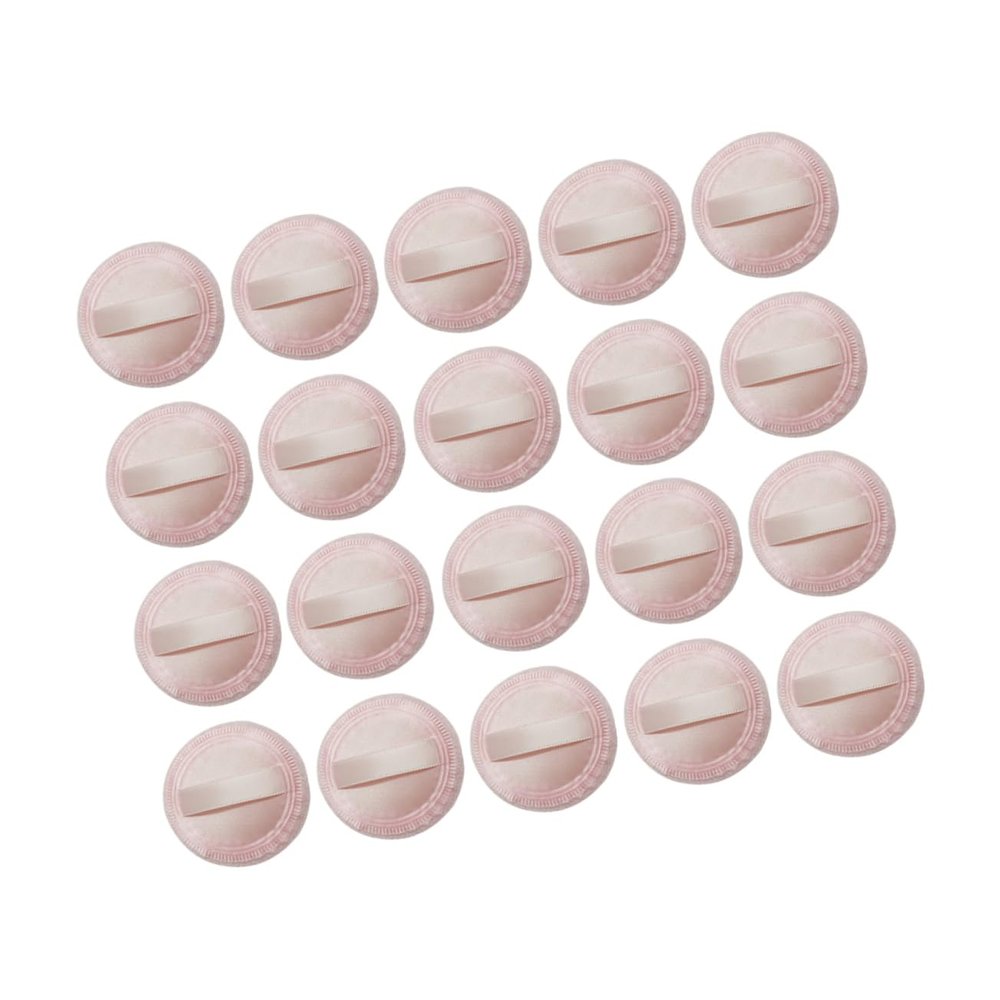 Baluue 20pcs Velour Powder Puff for Loose and Setting Powder Makeup Soft Applicators for Face Design for Home and Salon Use