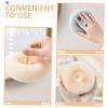 Didiseaon 3pcs Bath Shower Brushes Soft Exfoliating Body Wash Sponge Scrubbers for Gentle Skin Cleaning for Neck Arms and Legs Tea Flower Beige Light view 2