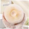 Didiseaon 3pcs Bath Shower Brushes Soft Exfoliating Body Wash Sponge Scrubbers for Gentle Skin Cleaning for Neck Arms and Legs Tea Flower Beige Light view 3