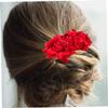 Baluue 1pc Elegant Rose Floral Hair Comb for Weddings Parties and Photography Flower Hair Accessory for Women and Girls Easy to Use Decorative Insertion Comb view 4