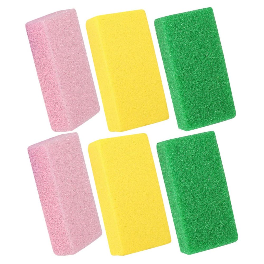 Ipetboom 6pcs Handheld Foot Exfoliating File Durable Pumice Stone Foot Scrubber for Dead Skin and Callus Removal Reusable Pedicure Exfoliator Tool in Bright Colors