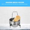 IWOWHERO Men Beard Brush Set with Stainless Steel Stand Shaving Bowl and Professional Razor Brush for Enhanced Grooming Experience Portable and Easy to Clean for Travel and Daily Use view 3