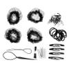 Baluue Hair Nets for Women Girls Elastic Net Hair Ties Bun Invisible Dance Accessories view 1