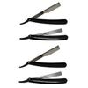 Beatifufu 4pcs Manual Folding Straight for Men Barbershop Shaving Tool for Beard and Hair Grooming Space-saving Design Less Skin Irritation view 1