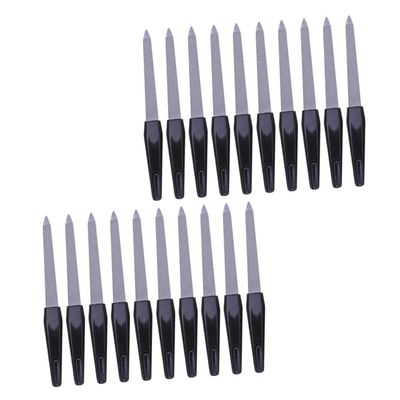 SKISUNO 20pcs Manicure Nail Files Double-Sided Grit Nail File Art Knife Fine Grit and Coarse Portable and Easy to Carry