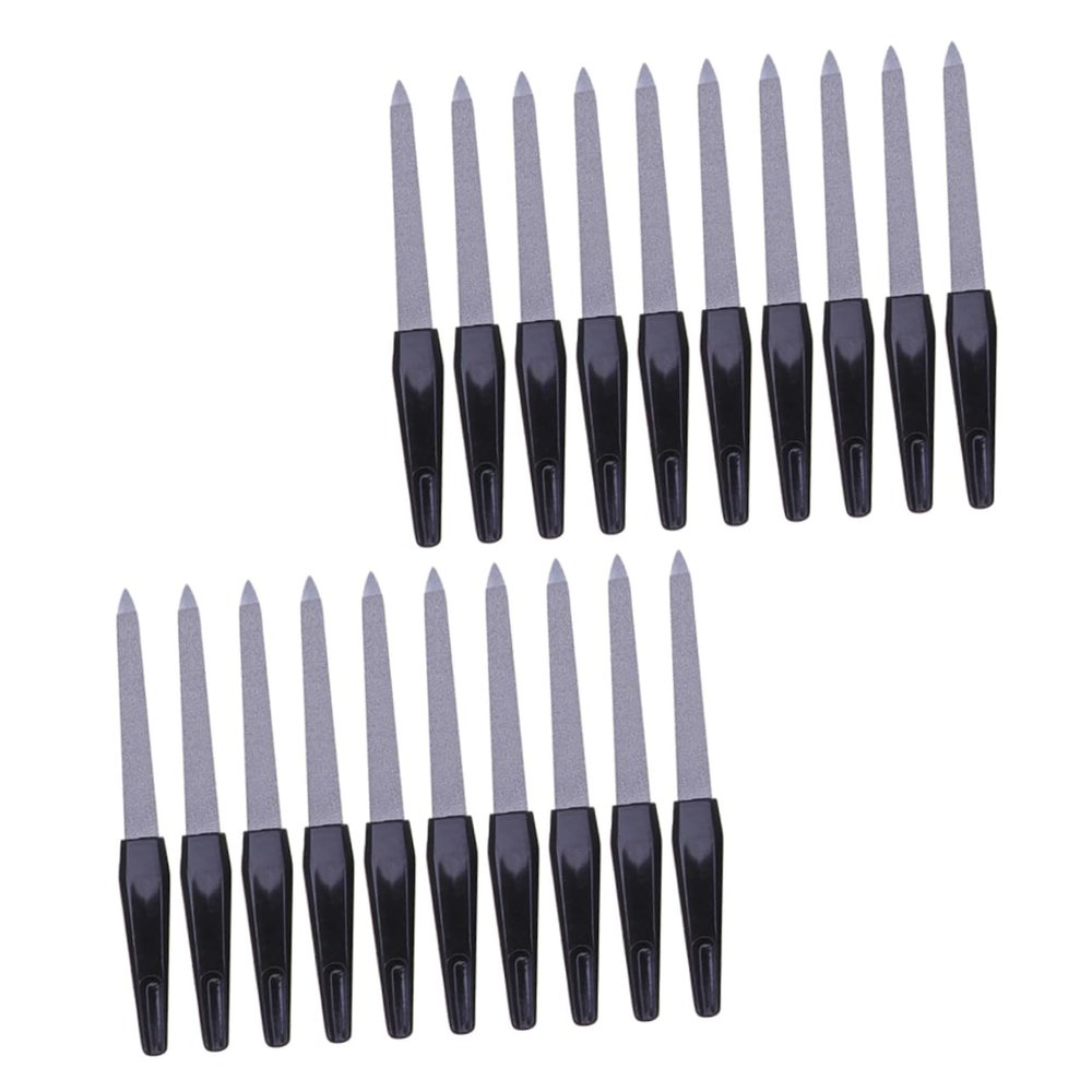 SKISUNO 20pcs Manicure Nail Files Double-Sided Grit Nail File Art Knife Fine Grit and Coarse Portable and Easy to Carry
