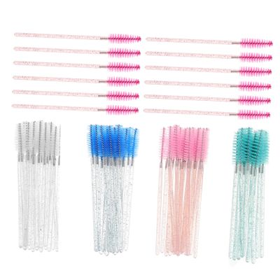 FRCOLOR 250pcs Eyelash and Eyebrow Brush Soft Multi-purpose Spoolies for Grooming Lashes and Brows Gentle Applicator for Eyelash Extensions and Eyebrow Shaping Includes Light Blue and