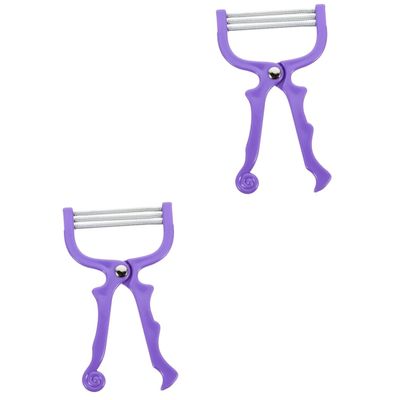 HAPINARY 2pcs Spring Manual Facial Hair Remover Practical Hair Epilator Tool for Smooth Skin Portable Design for Travel and Home Use