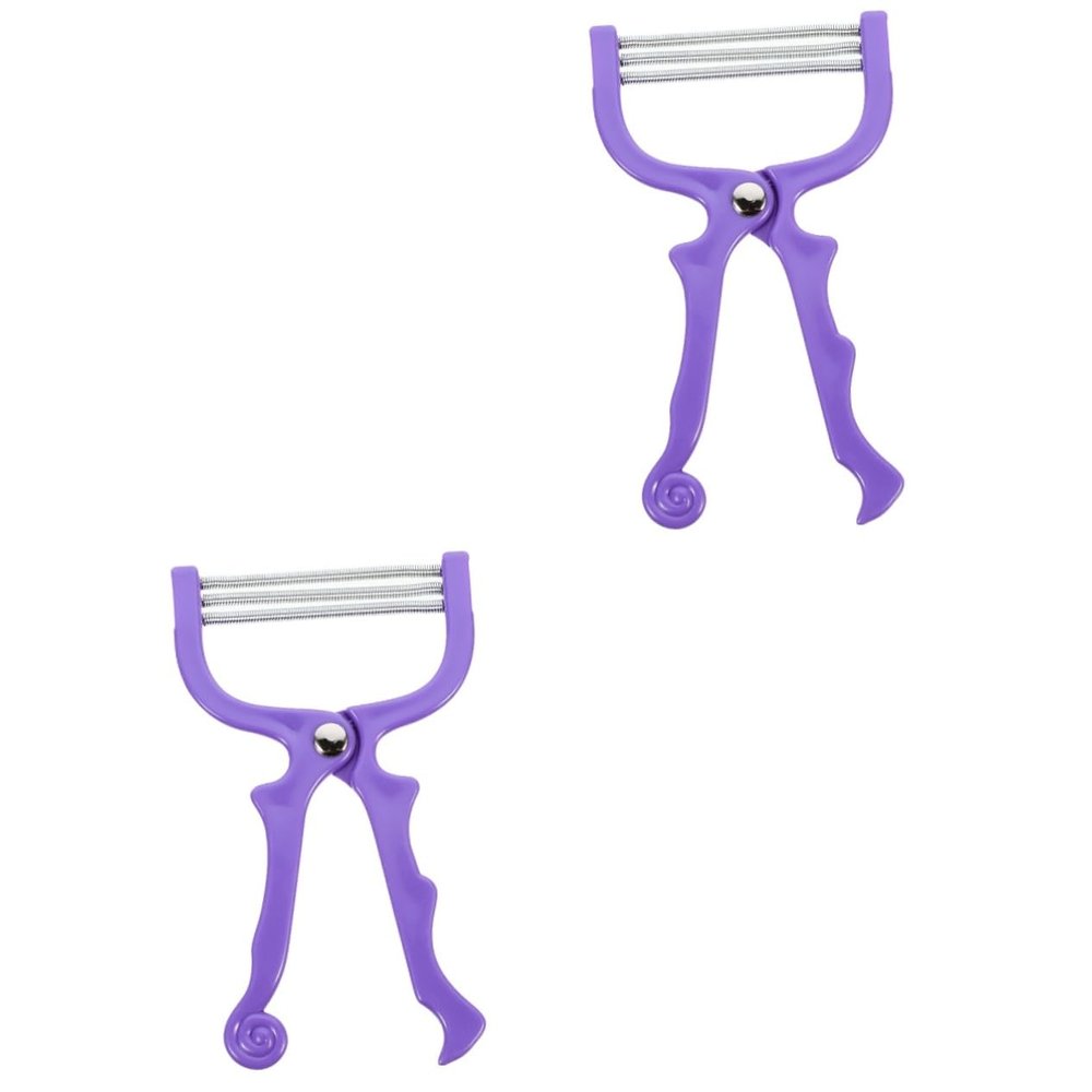 HAPINARY 2pcs Spring Manual Facial Hair Remover Practical Hair Epilator Tool for Smooth Skin Portable Design for Travel and Home Use