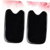 KOMBIUDA Scraping Therapy Tool Set 2pcs Black Buffalo Horn Plates Facial Massager Skin Care view 3