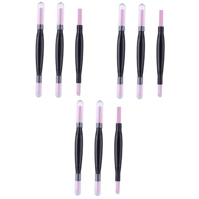 Beatifufu 9pcs Scrub Pen Double-end Grinding Stick for Cuticle Care and Nail Buffering Multifunctional Exfoliating Tool for Professional and Home Manicures