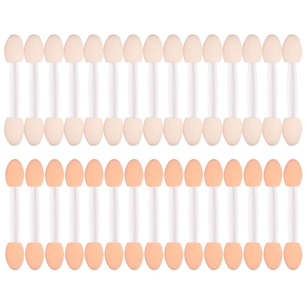 Baluue 30pcs Double-ended Sponge Eyeshadow Applicators Women Makeup Brush for Precision Eye Looks for Travel Parties and Daily Use Smooth for Skin-friendly Application