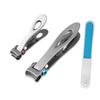 WOONEKY 3pcs Professional Stainless Steel Nail Clippers Set for Men Women Fingernail Clipper Catcher Oversized Nail Clipper Cutter view 1